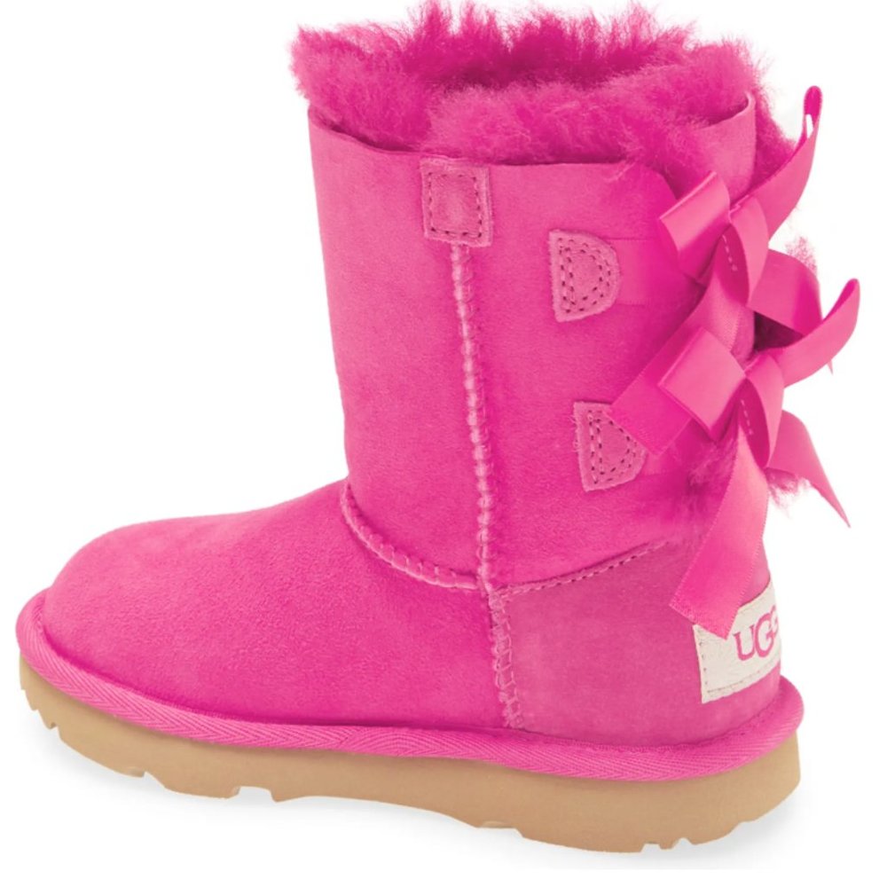 Bailey Bow II Water Resistant Genuine Shearling Boot in Rock Rose Color